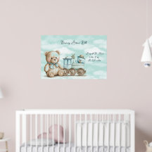 Cesta de brinquedos de ursinho de pelúcia para men