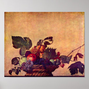 Poster Cesta de fruta de Caravaggio-The