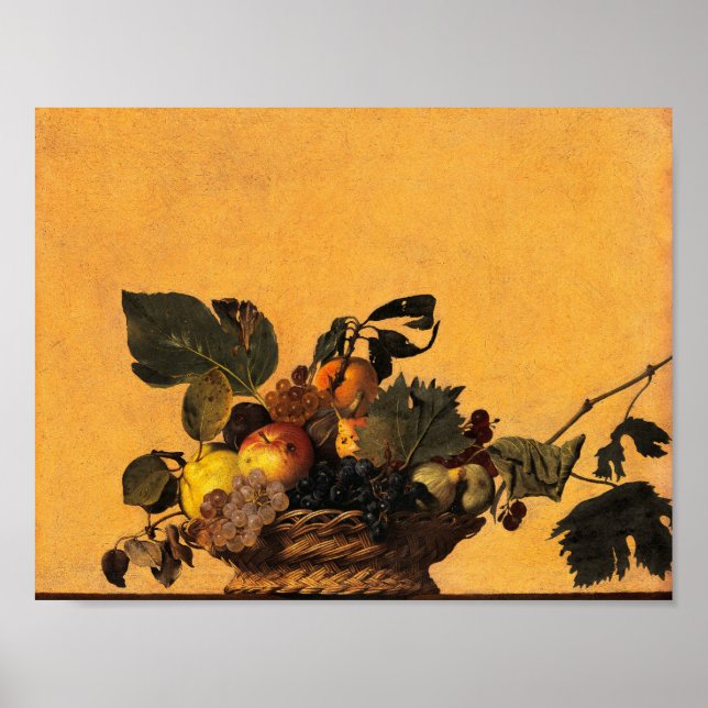 Poster Cesta de Frutas, Canestra di Frutta de Caravaggio (Frente)