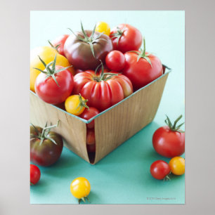 Póster Cesta de tomates da herança