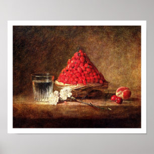 Poster Cesta dos morangos silvestres por Chardin