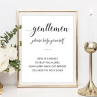 Cesto de Banheiro Masculino Sinal de Casamento Ele