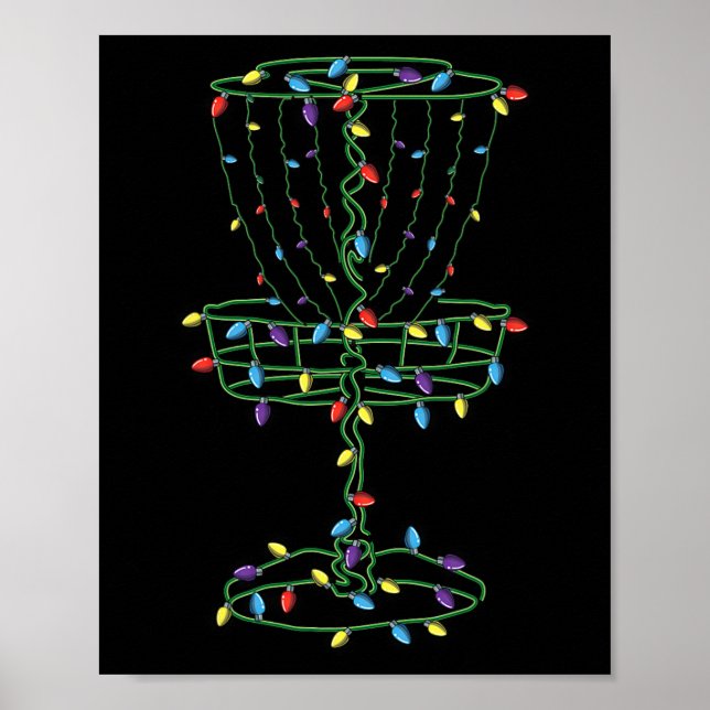 Poster Cesto de Disco de Golfe Legal Presente de Natal de (Frente)