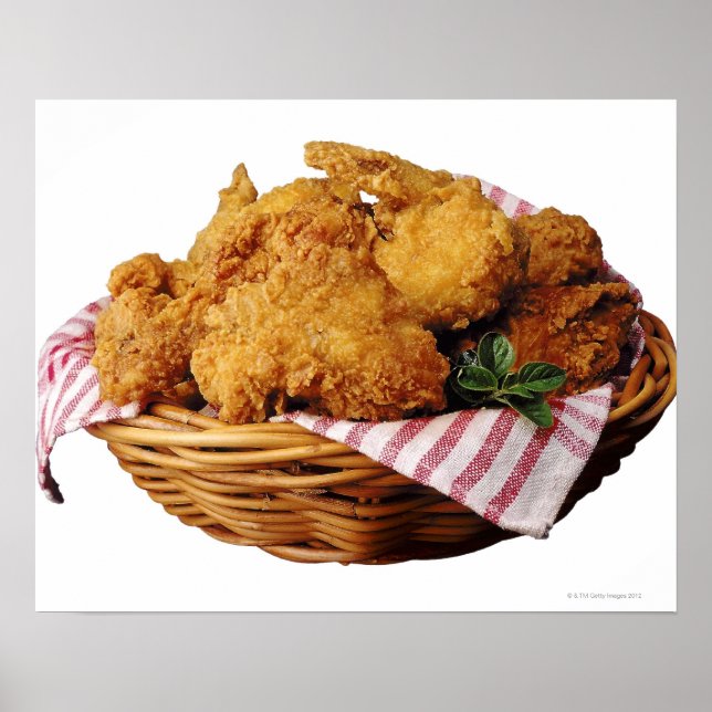 Póster Cesto de frango frito (Frente)