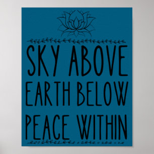 Poster Céu Acima Terra Abaixo Paz Interior Camiseta Diver
