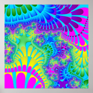 Póster Céu Azul Arco-Íris Melt