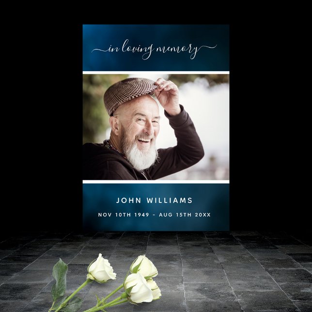 Poster Céu azul de foto memorial funeral bem-vindo (Criador carregado)