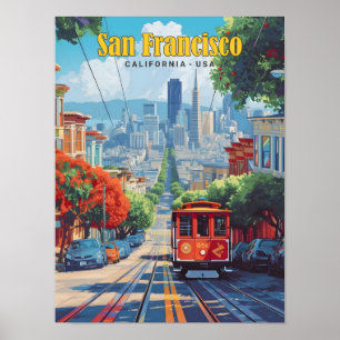 Poster Céu Azul em São Francisco Califórnia EUA