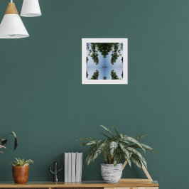 Poster Céu Azul Moderno e Árvore