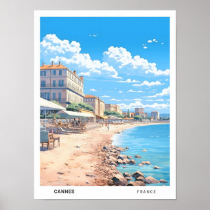 Poster Céu Azul na Viagens vintage de Cannes França