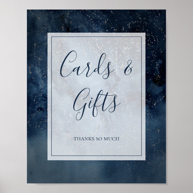 Poster Céu Celestial Com Cartões Emoldurados e Sinal de P (Frente)