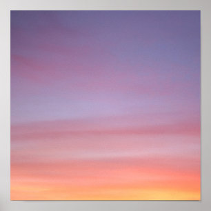 Poster Céu cor-de-rosa, amarelo e turvo roxo