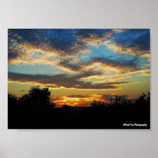 Poster Céu Crepuscular Ondulado