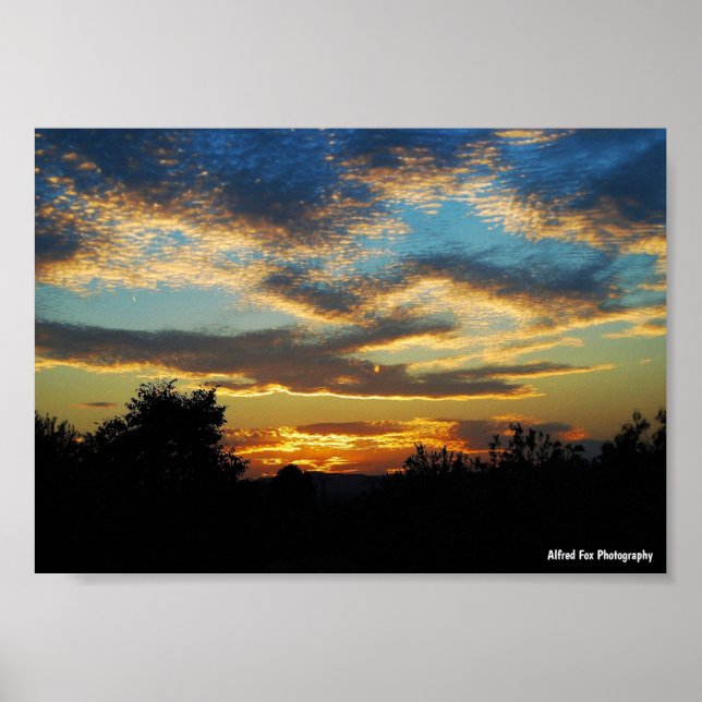 Poster Céu Crepuscular Ondulado (Frente)