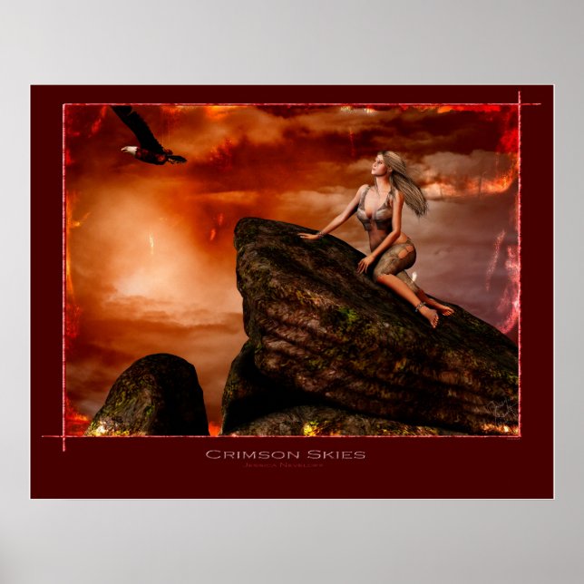 Póster Céu Crimson (Frente)
