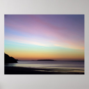 Póster Céu da manhã na praia do canto