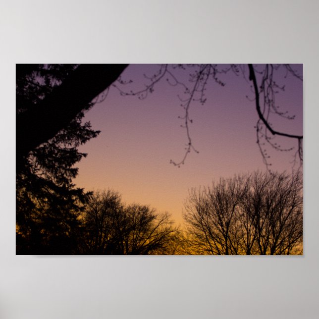 Poster Céu da Noite com Vênus e Mercúrio, Ohio (Frente)