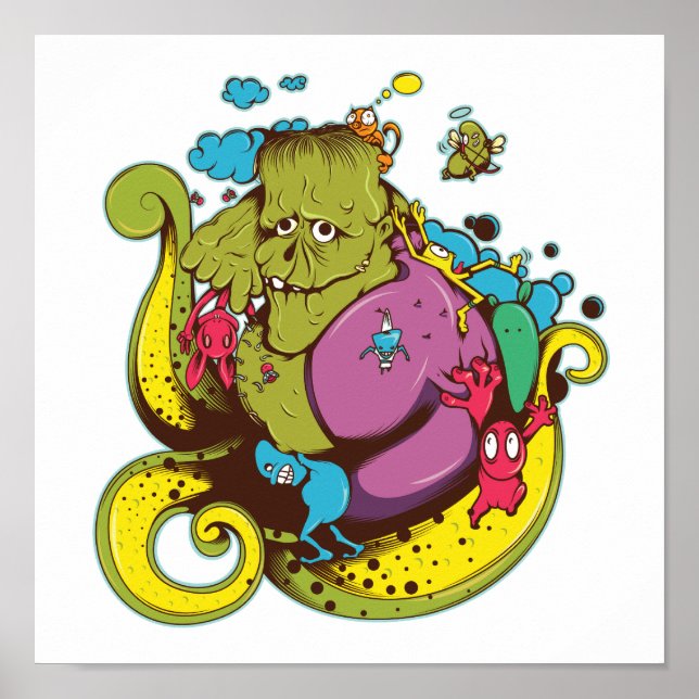 Póster céu de frankenstein no inferno (Frente)