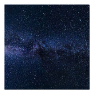 Póster Céu de Galáxia da Noite Estrelada Espaço Profundo 