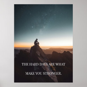 Poster céu de montanha motivacional