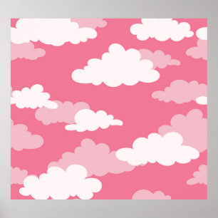 Poster Céu de nuvens sem aparência, textura vintage.