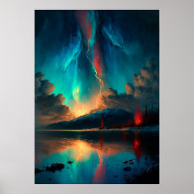 Céu Dramático e Céu Azul por água