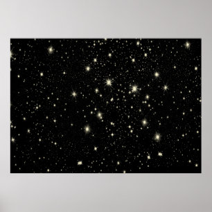 Poster Céu estrelado das estrelas da noite
