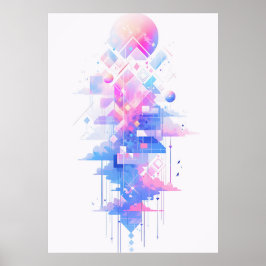 Poster Céu Geométrico Sonhador