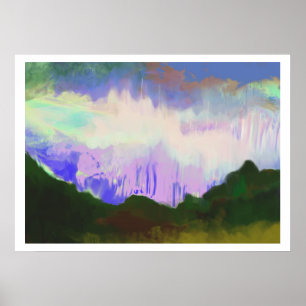 Póster Céu lilac e montanha