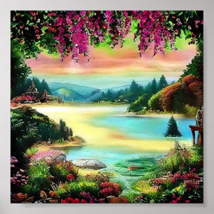 Poster Céu na Terra - Um pedaço de paraíso em sua casa