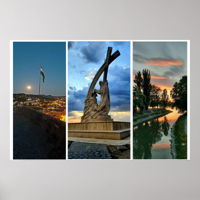 Poster Céu Noturno de Esztergom. (Frente)