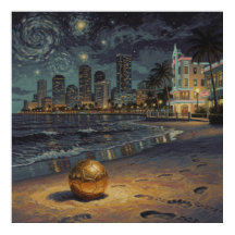 Céu Noturno de Miami Beach com Futebol 2026