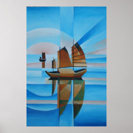 Poster Céu Suave, Mares Cerulenos e Lixo Cubista