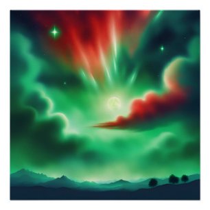 Póster céu verde