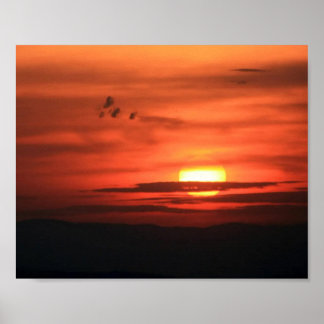 Poster Céu Vermelho Sobre o Vale