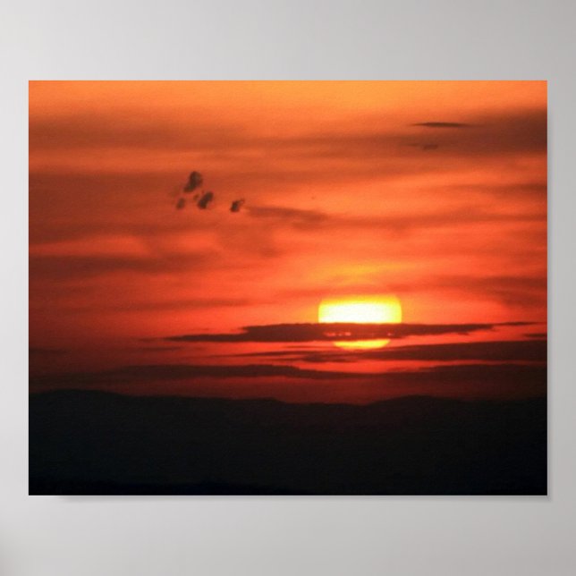 Poster Céu Vermelho Sobre o Vale (Frente)