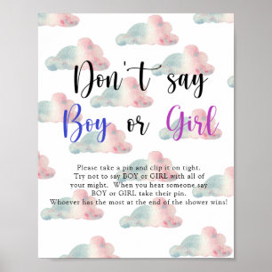 Poster Céus - Não diga menino ou menina