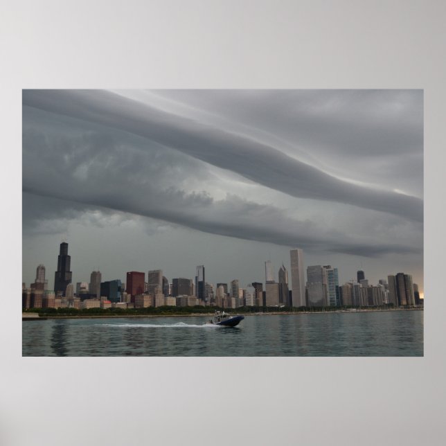 Póster Céus Turbulentos Sobre Chicago (Frente)
