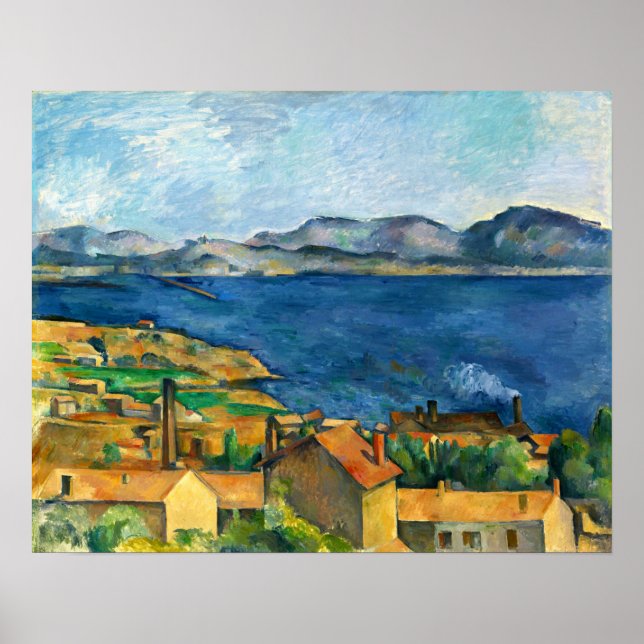 Poster Cézanne - A Baía De Marselha, De L'Estaque (Frente)