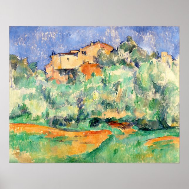 Poster Cézanne - A Fazenda Bellevue 1892 (Frente)