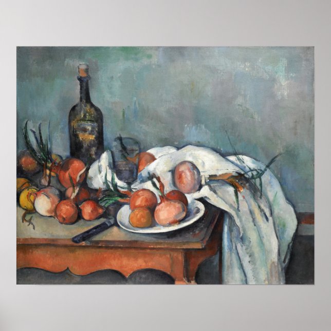 Poster Cézanne - A Vida Continua Com Cebolas (Frente)