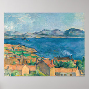 Poster Cezanne - Baía de Marselha, Vista de L'Estaque