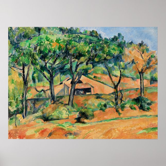 Poster Cezanne - Casa na Provença, trabalho de arte popul (Frente)