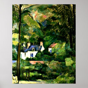 Poster Cezanne - Casas na Vegetação-1881