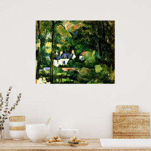 Poster Cezanne - Casas na Vegetação-1881