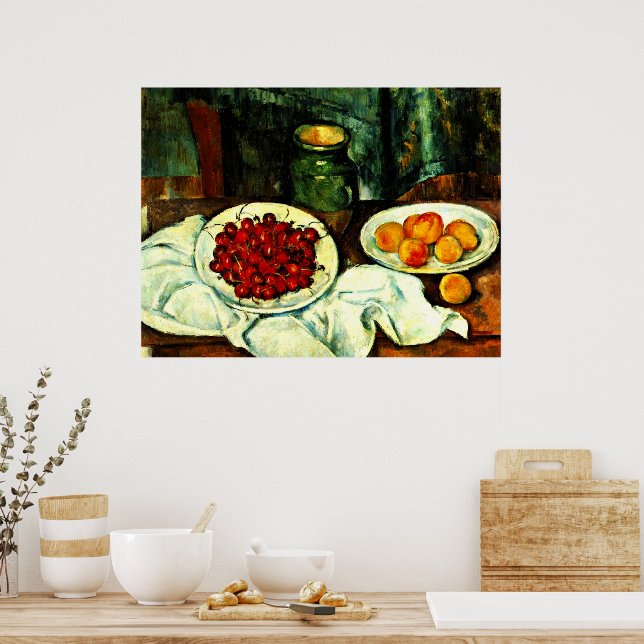 Poster Cezanne - Cerejas (Cozinha)