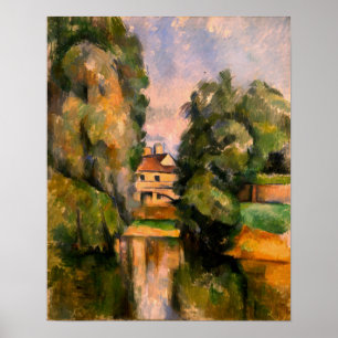Poster Cézanne - Country House Por Um Rio