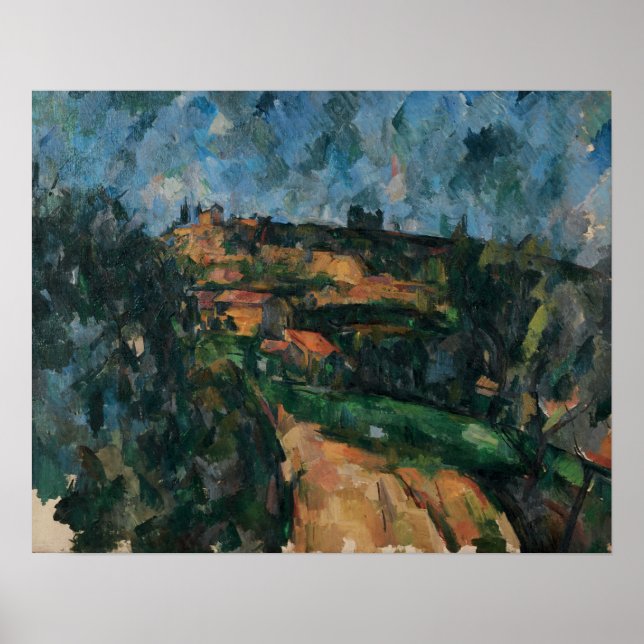 Poster Cézanne - Curva da Estrada, Chemin Des Lauves (Frente)
