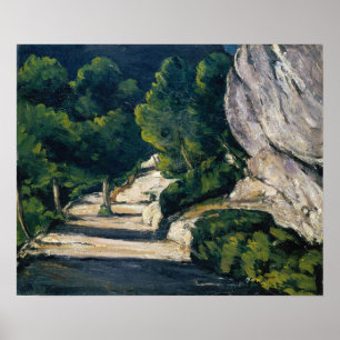 Poster Cézanne - Estrada Com Árvores Nas Montanhas Roch
