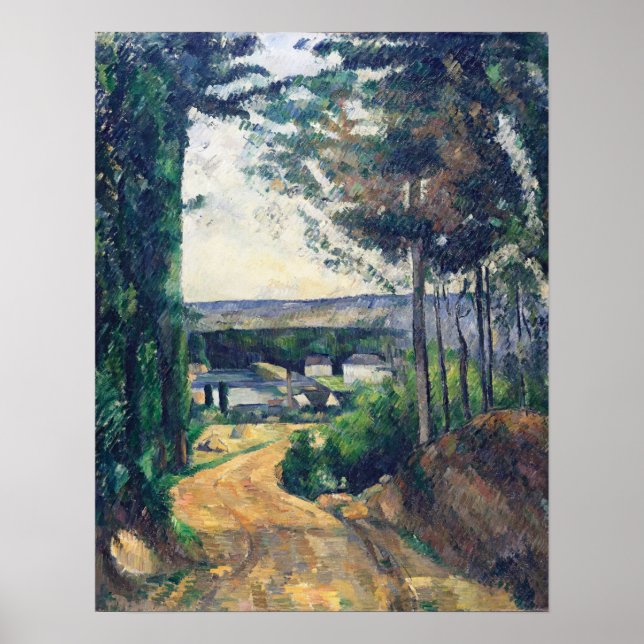 Poster Cézanne - Estrada que Leva ao Lago (Frente)